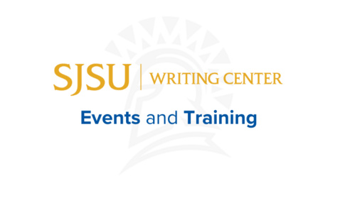 Writing Center logo overlaying the Spartan image