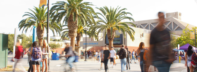Students Walking on Campus