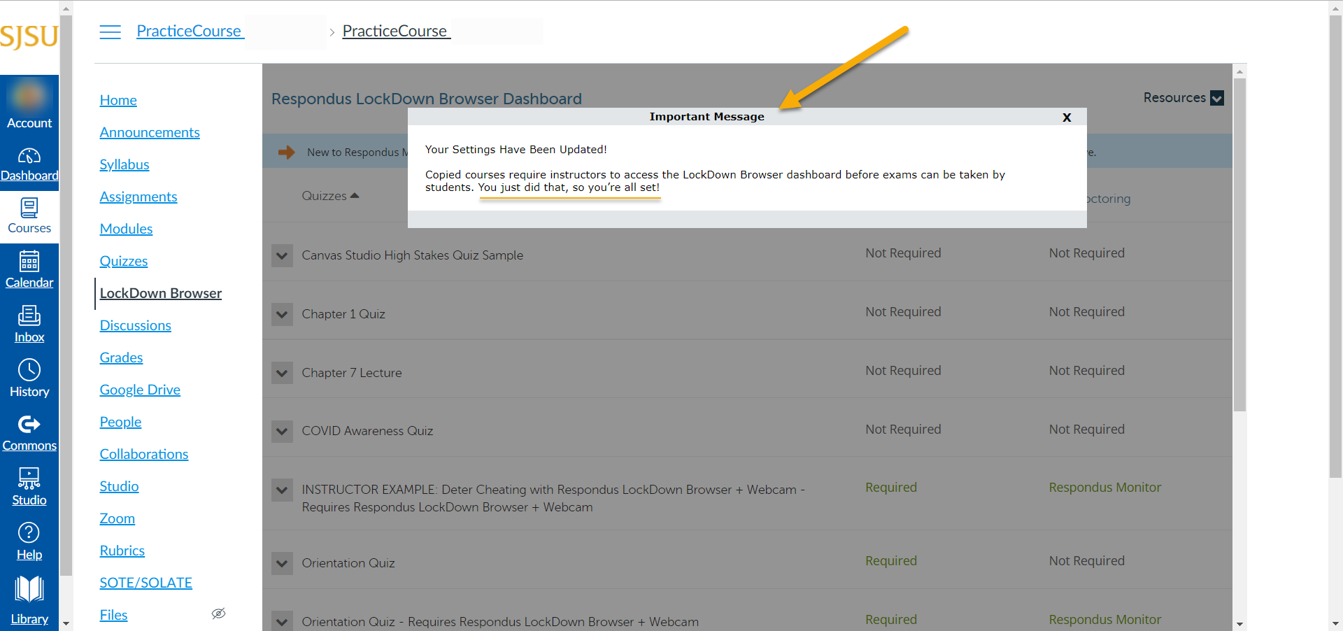 Instructor Guide to Using Respondus LockDown Browser after Copying a Canvas Course image 05